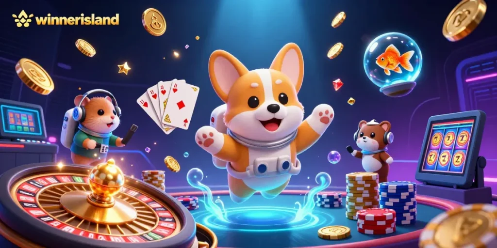Experience excitement at winnerisland with vibrant casino elements, dynamic characters, and engaging gameplay.